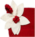 Hand Felted Wool Christmas Stocking - Poinsettia in Red - ARCADIA HOME